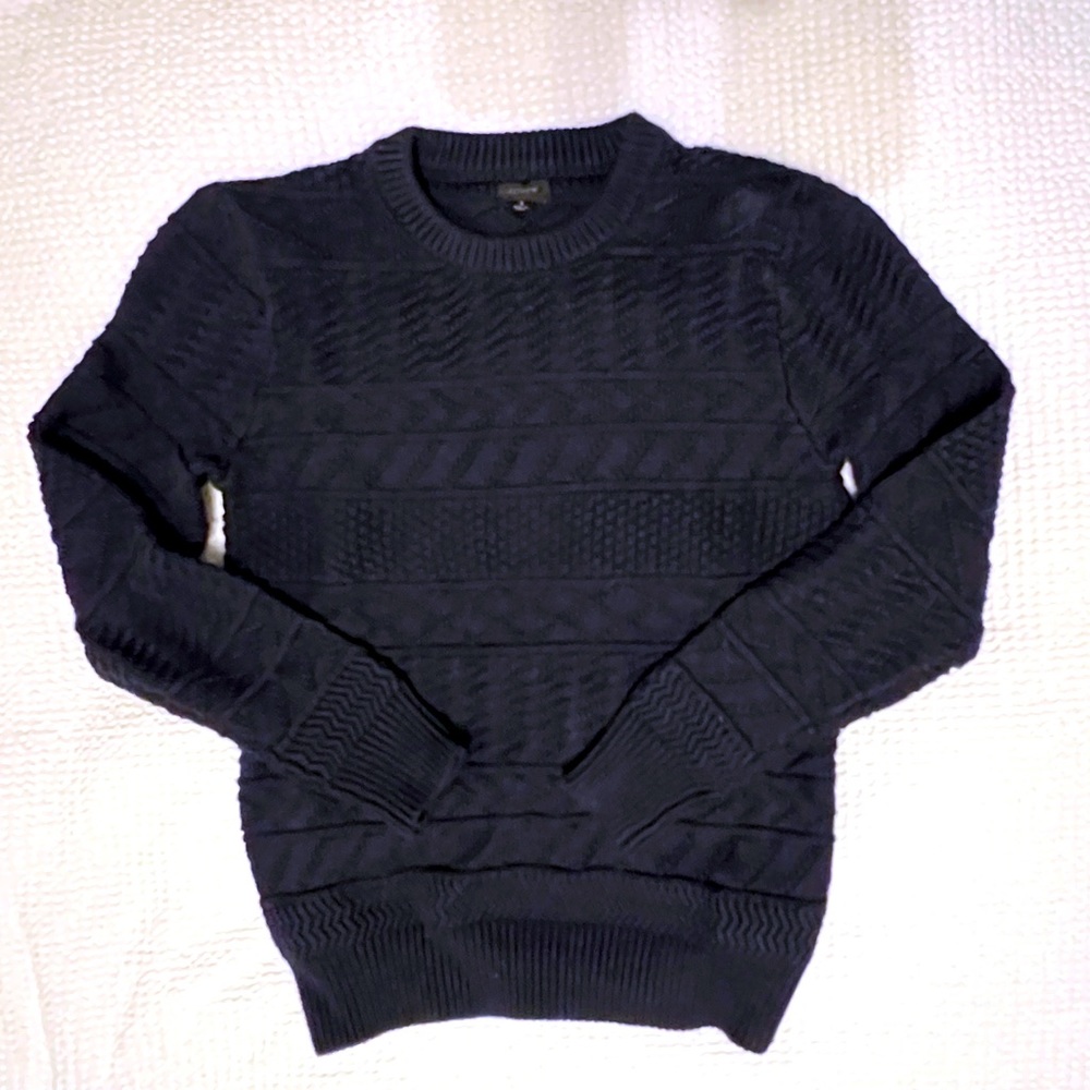 J. Crew Navy Blue Cable Sweater